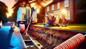 auger boring with directional drilling