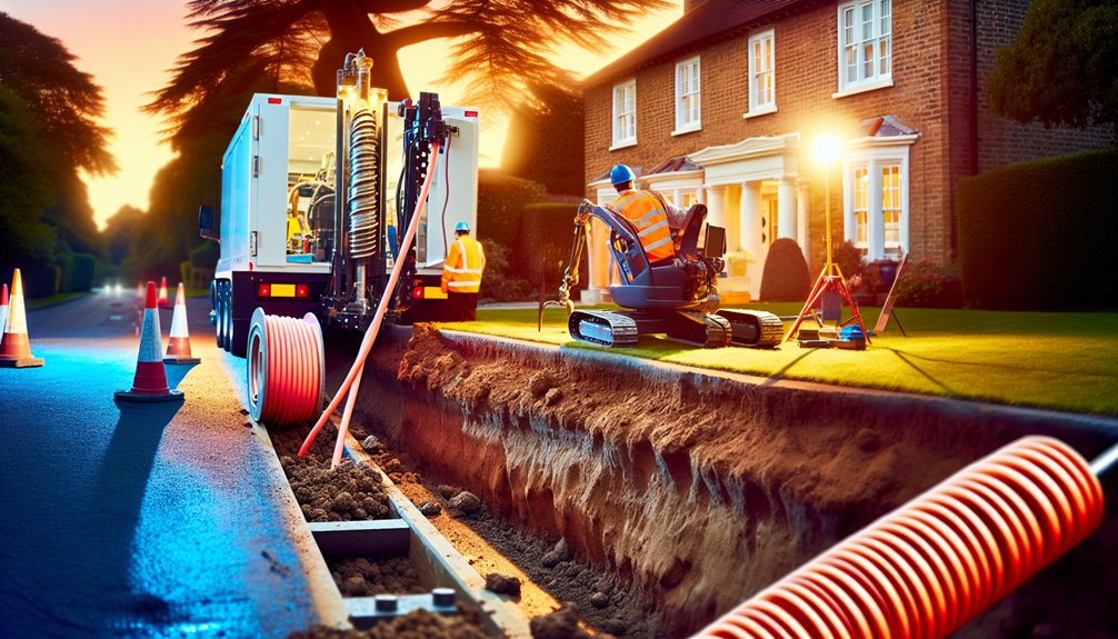 auger boring with directional drilling