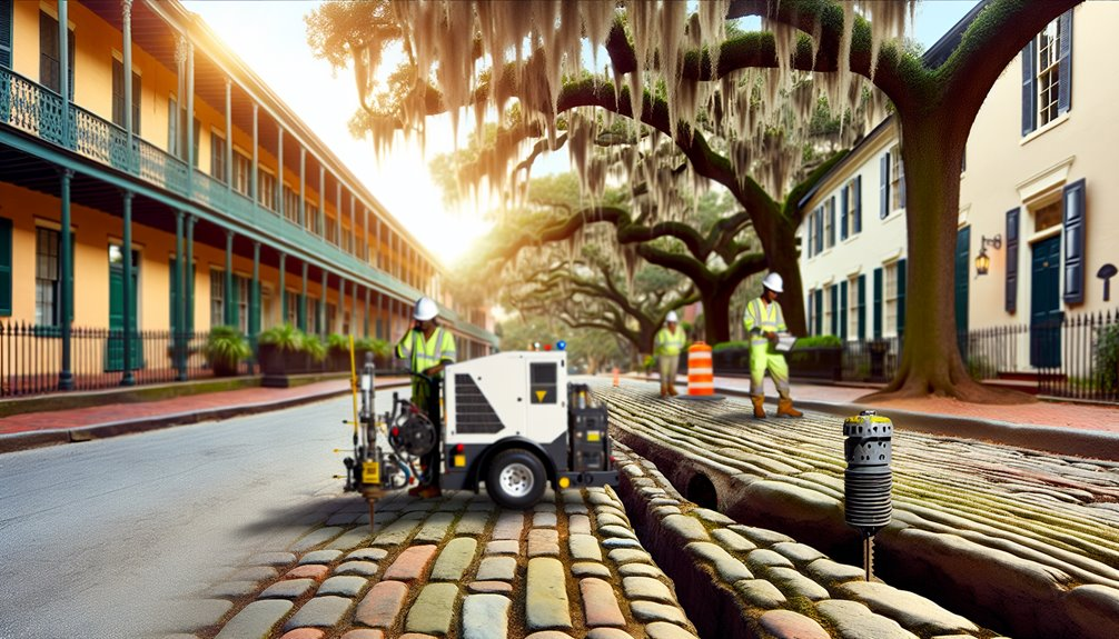 bore beneath historic streetscape