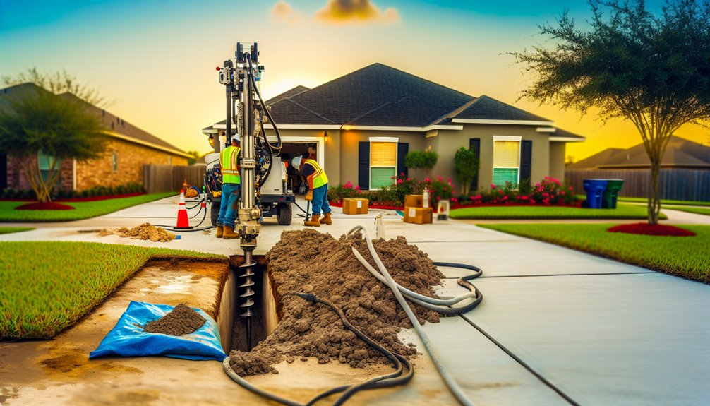 minimal disruption residential water boring