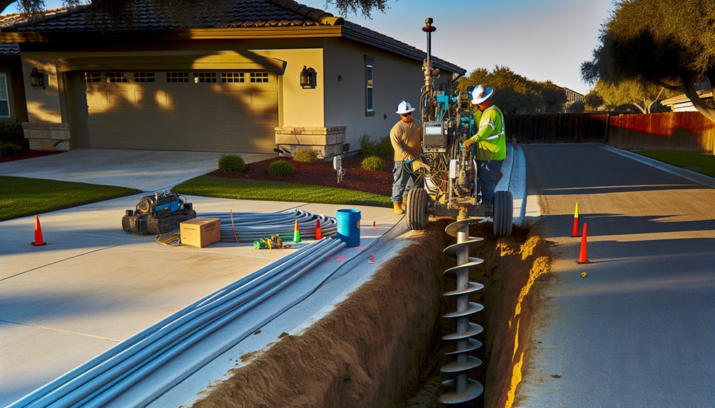minimal disturbance underground pipe installation