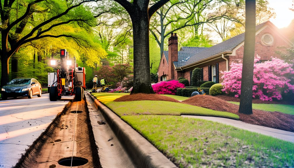 protect lawn with directional boring
